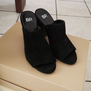 BP Nordstrom black suede shoes